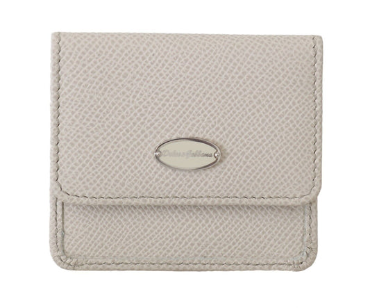 Cartera con estuche para condones de cuero blanco elegante