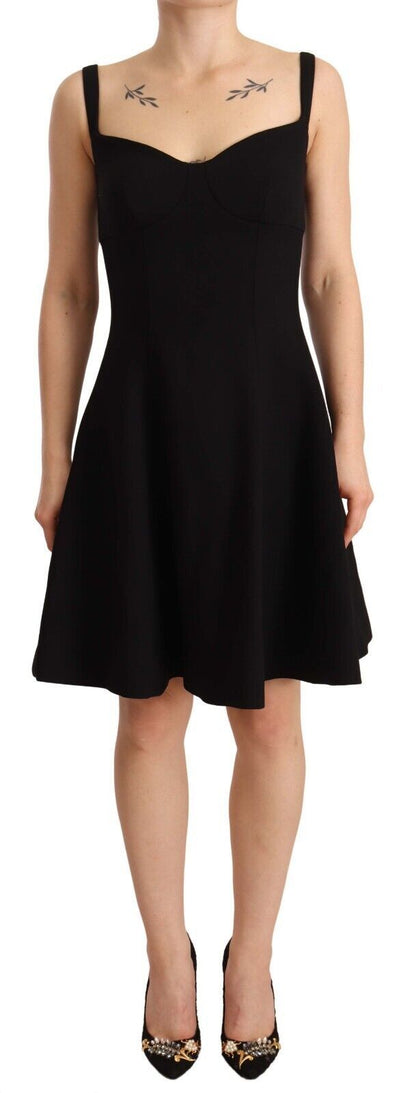 Elegant A-Line Sheath Dress in Black