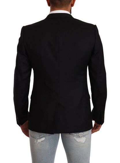 Exclusieve zwarte blazer van scheerwol