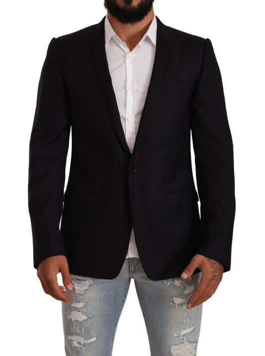 Exclusieve zwarte blazer van scheerwol