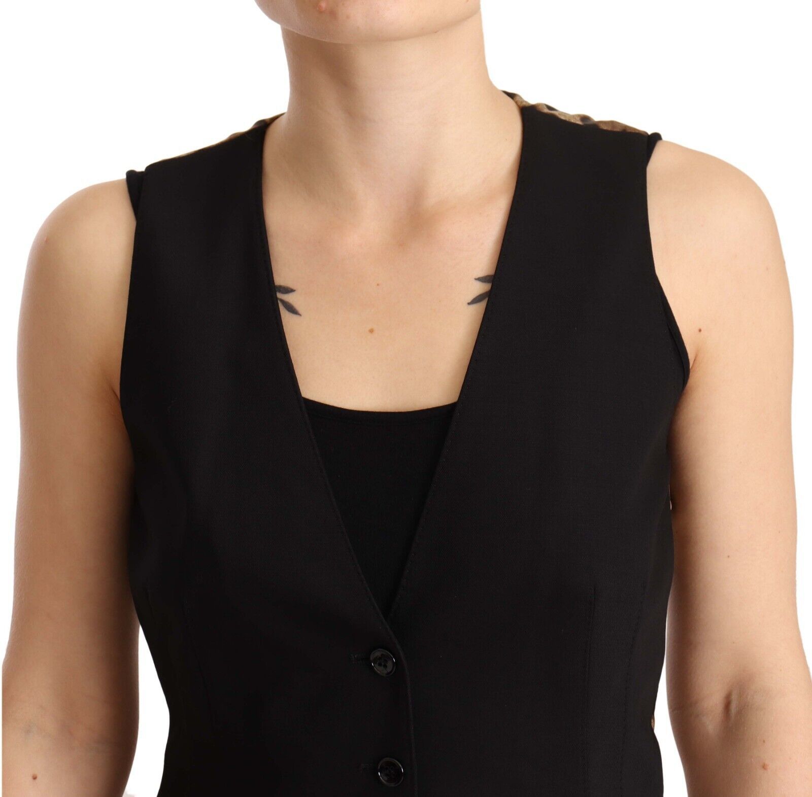 Elegant zwart wolmix gilet