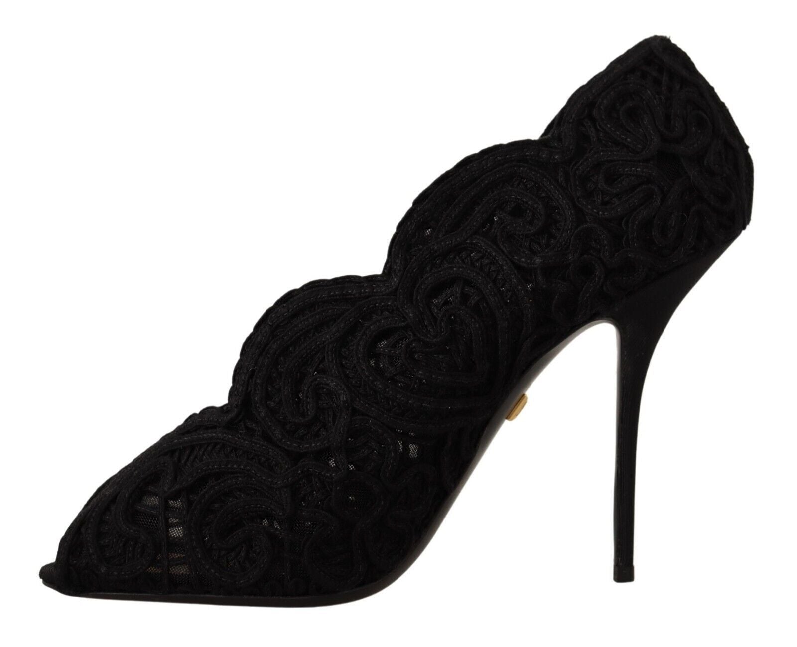 Elegant Black Lace Stiletto Heels