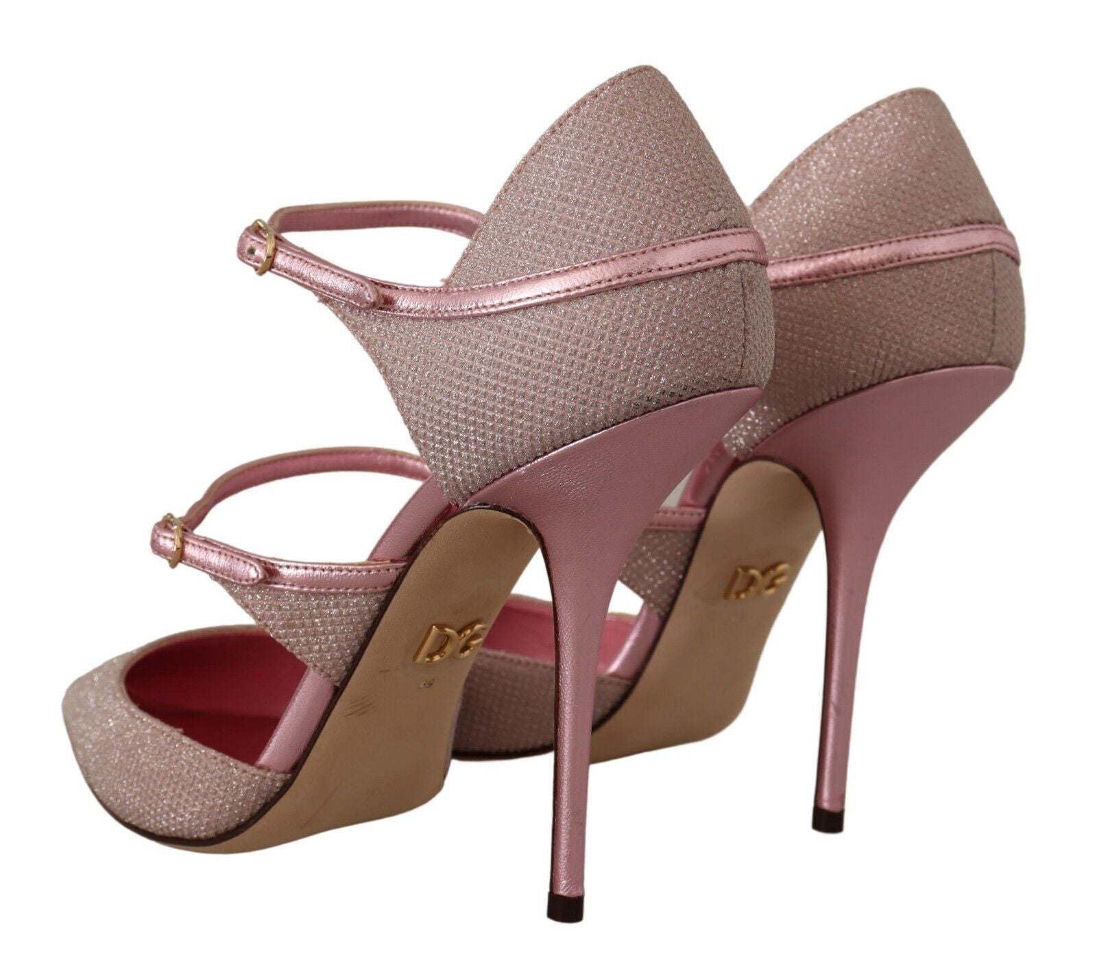 Roze glitter hoge hak sandalen