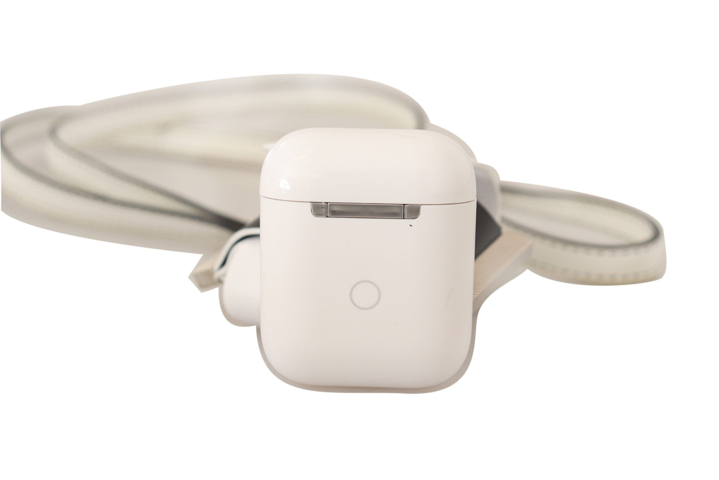 Chique leren Airpods-hoesje in zwart-wit