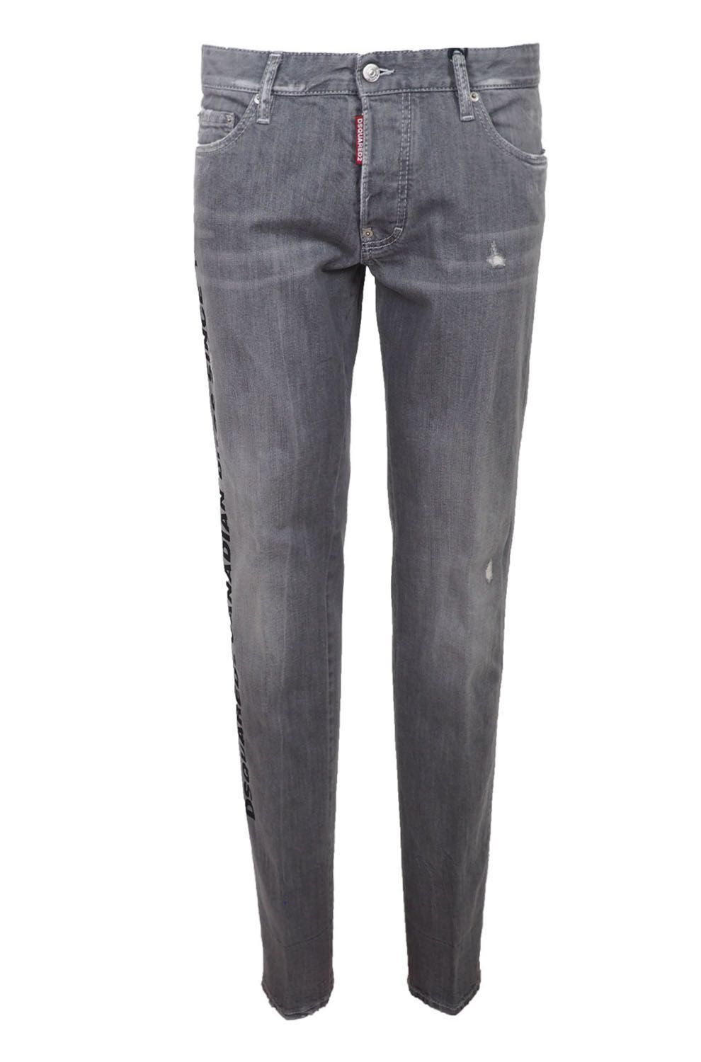 Chic Gray Slim-Fit Denim for the Modern Man