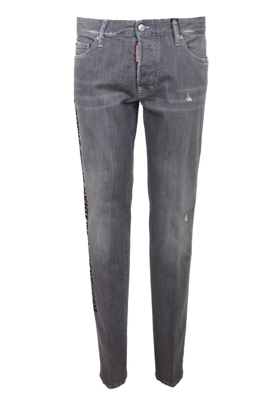 Chique grijze slim-fit denim voor de moderne man