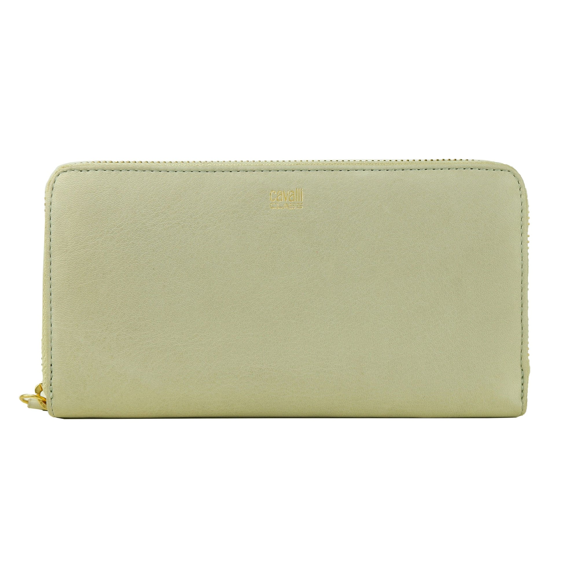 Monedero gris con cremallera Cavalli Class Etoupe