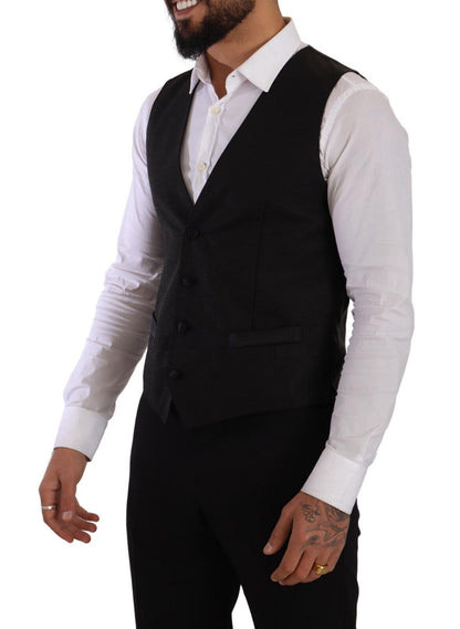 Conjunto de traje negro de corte slim Sicilia