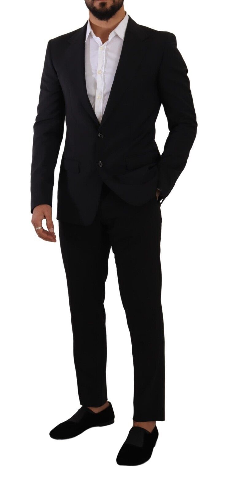 Elegante zwarte Martini slim fit blazer en vest