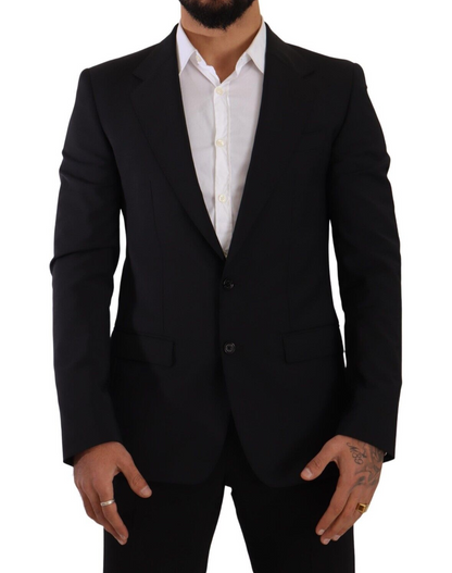 Elegante zwarte Martini slim fit blazer en vest