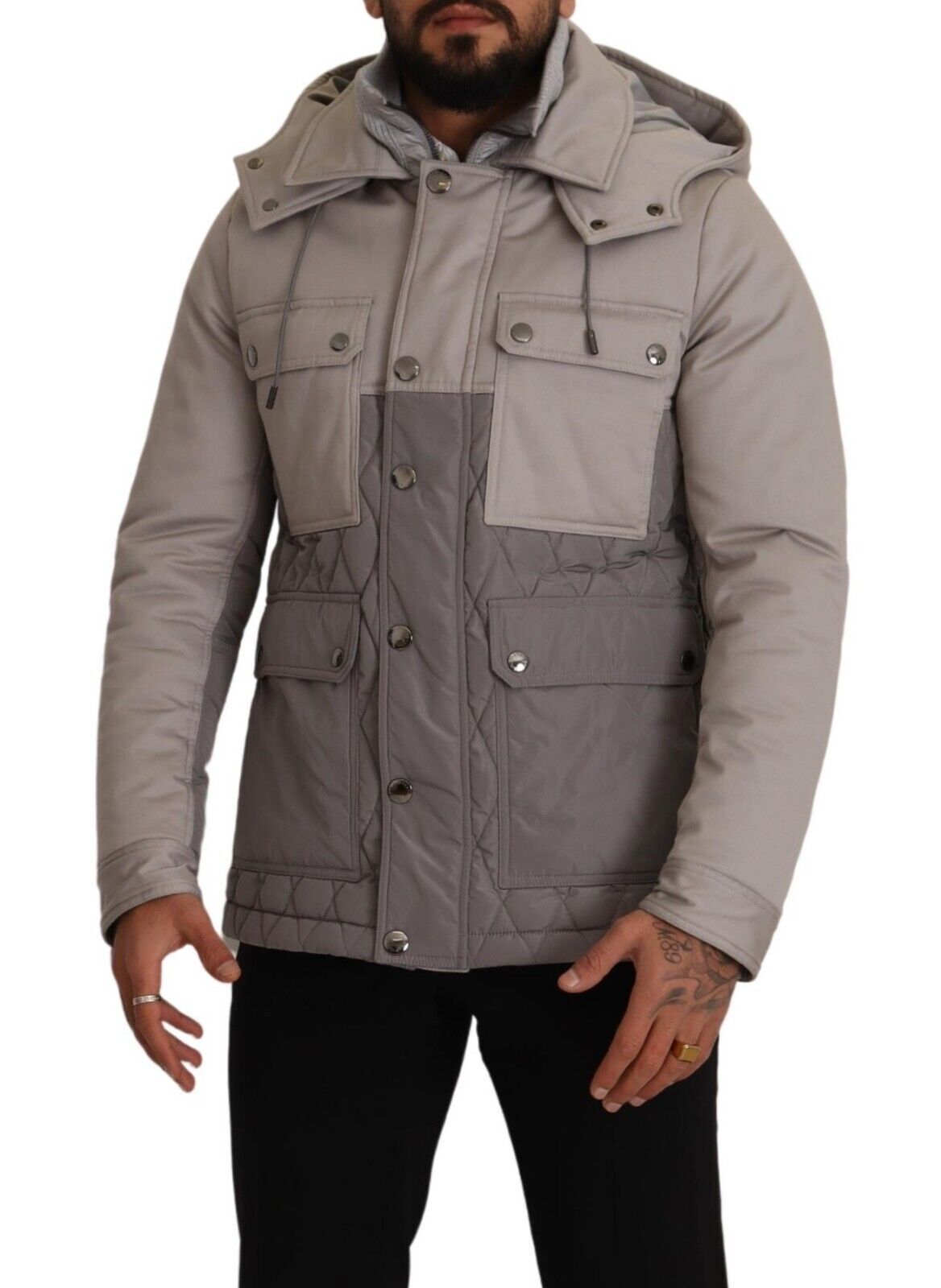 Elegant Lightweight Gray Windbreaker Jacket