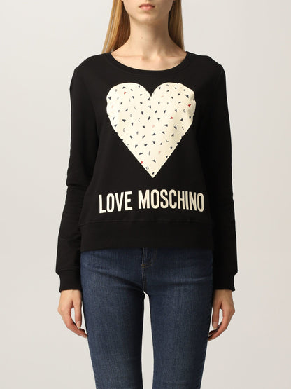 Chic Printed Crewneck Cotton Sweatshirt