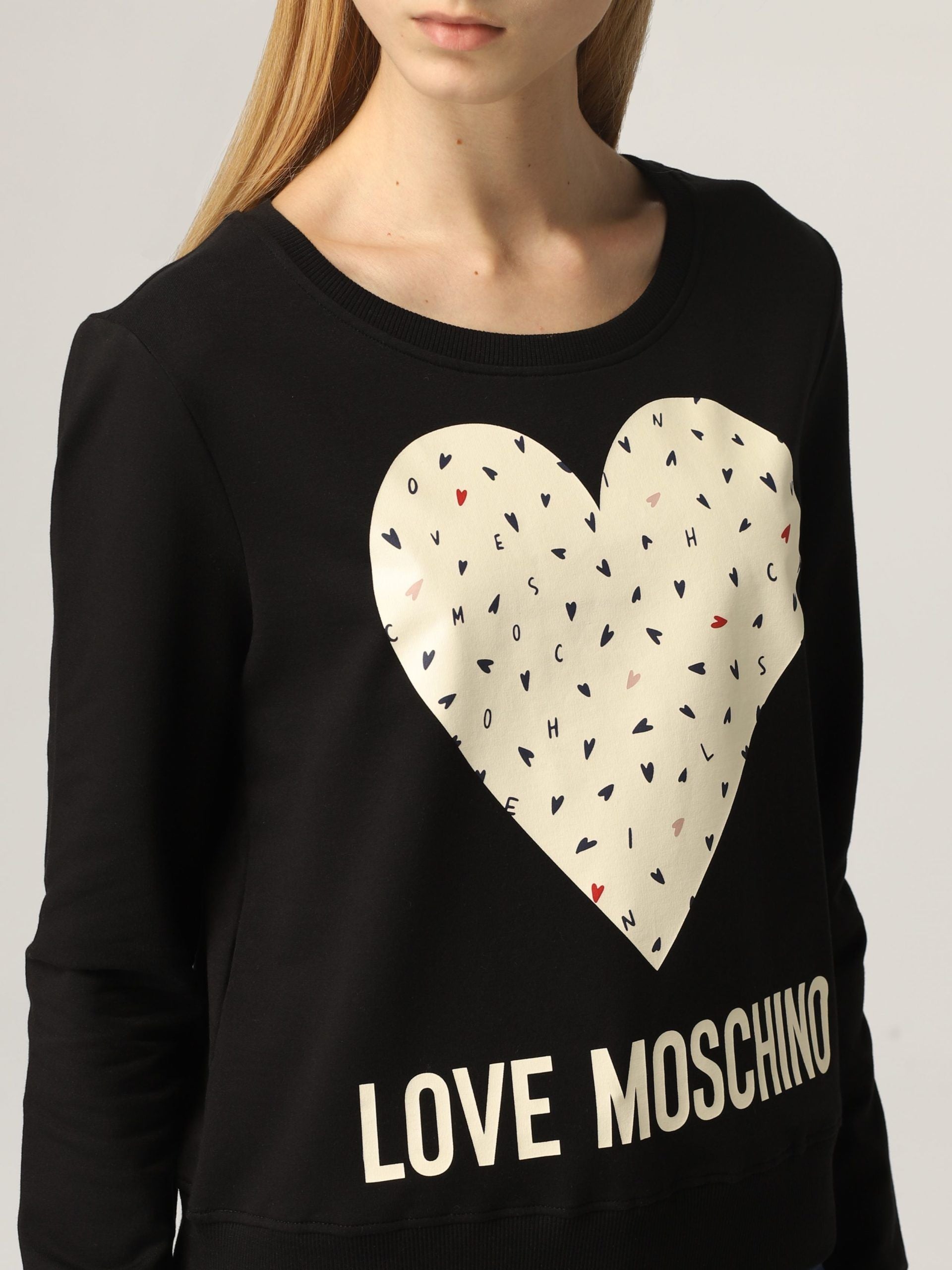 Chic Printed Crewneck Cotton Sweatshirt