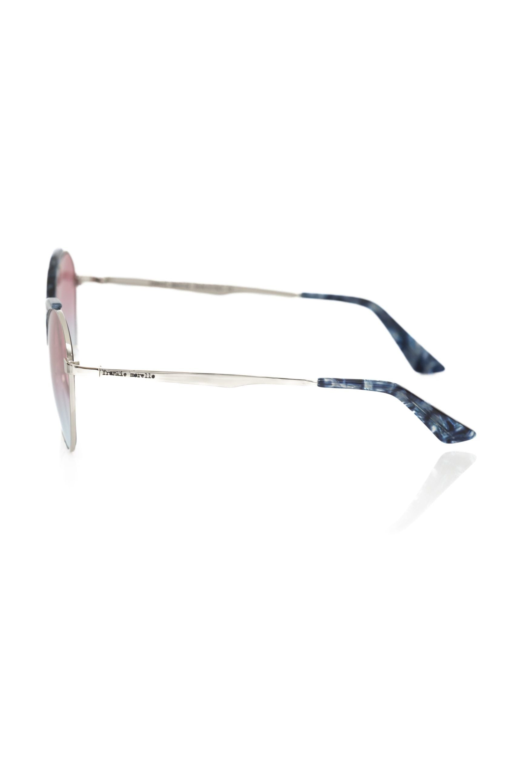 Blue Metallic Fiber Women Sunglass