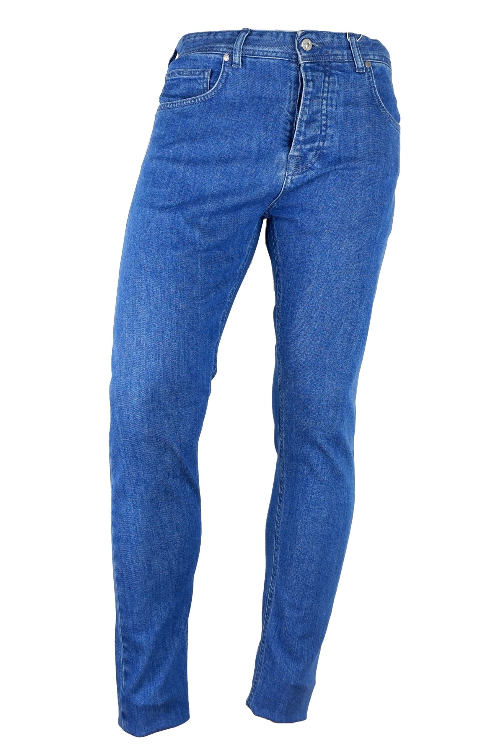 Light Blue Cotton Men Jeans