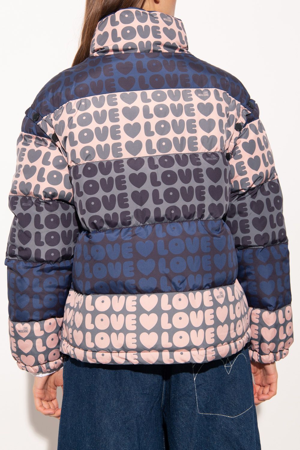 Chic Multicolor Logo-Print Jacket