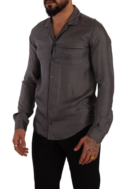 Camisa elegante de seda con botones