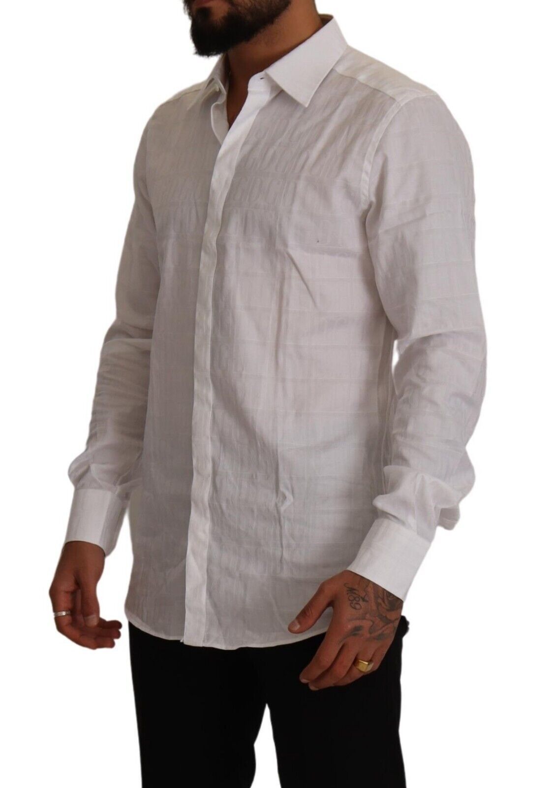 Camisa de vestir elegante de algodón blanca - Corte slim