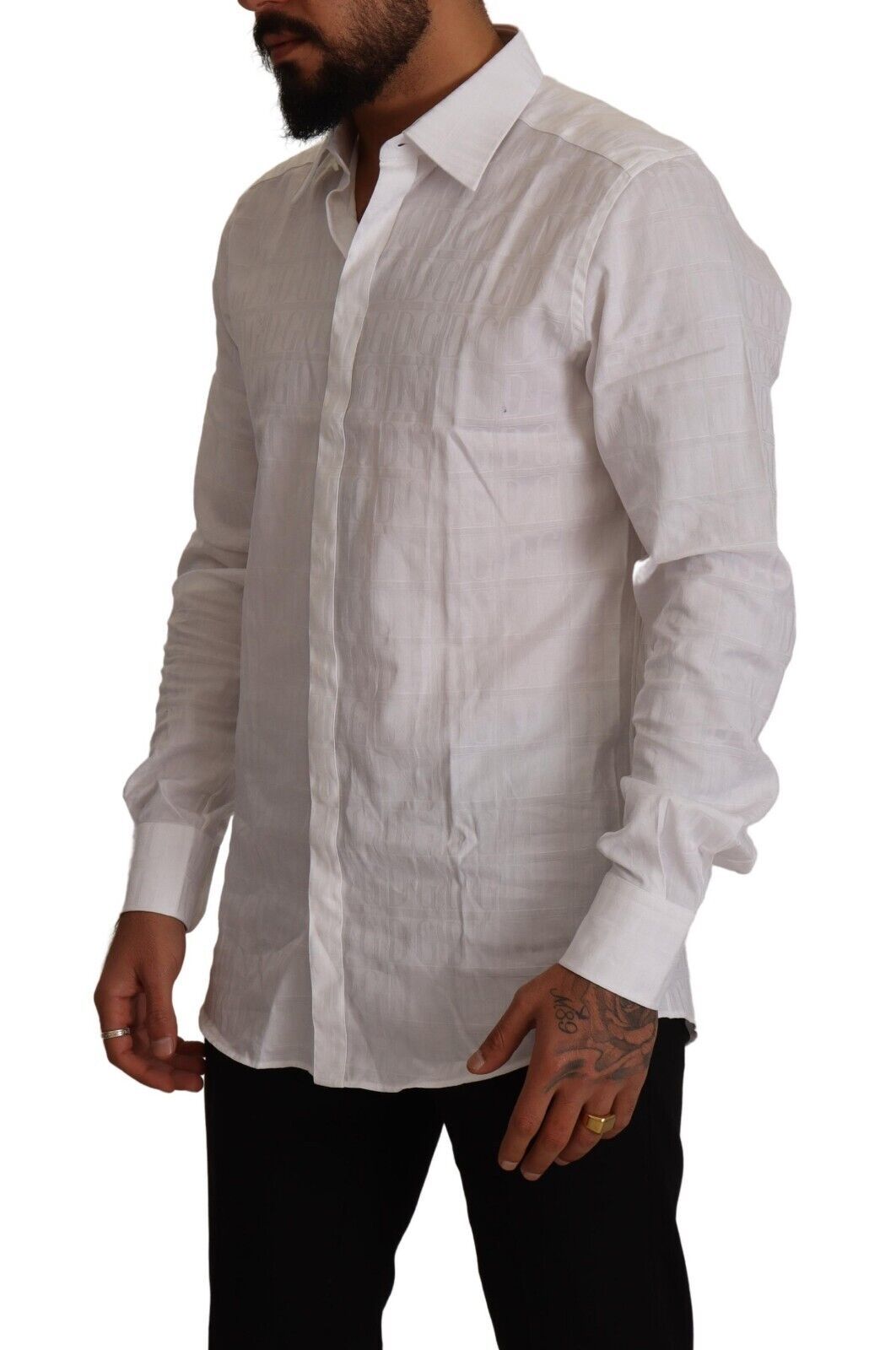 Camisa de vestir elegante de algodón blanca - Corte slim