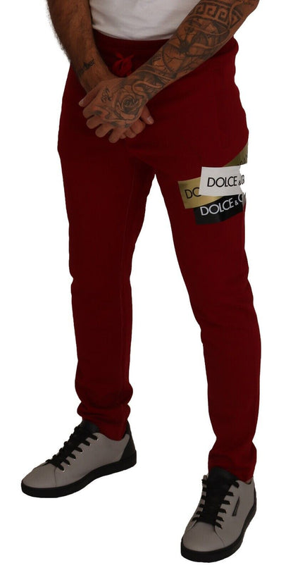 Elegante rode joggingbroek met trekkoordsluiting