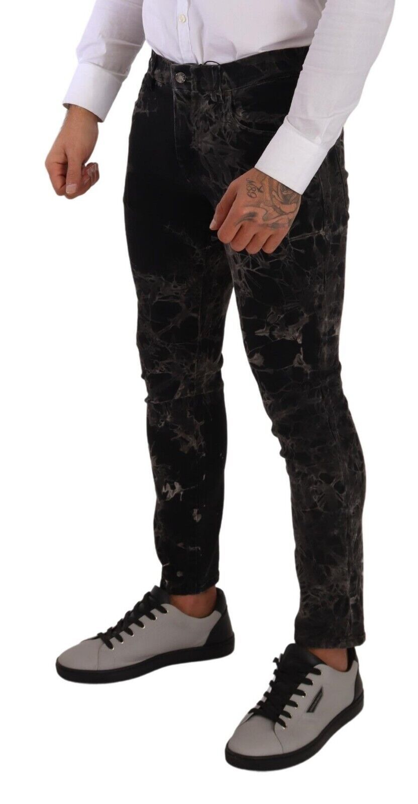 Slim-fit skinny jeans met patroon