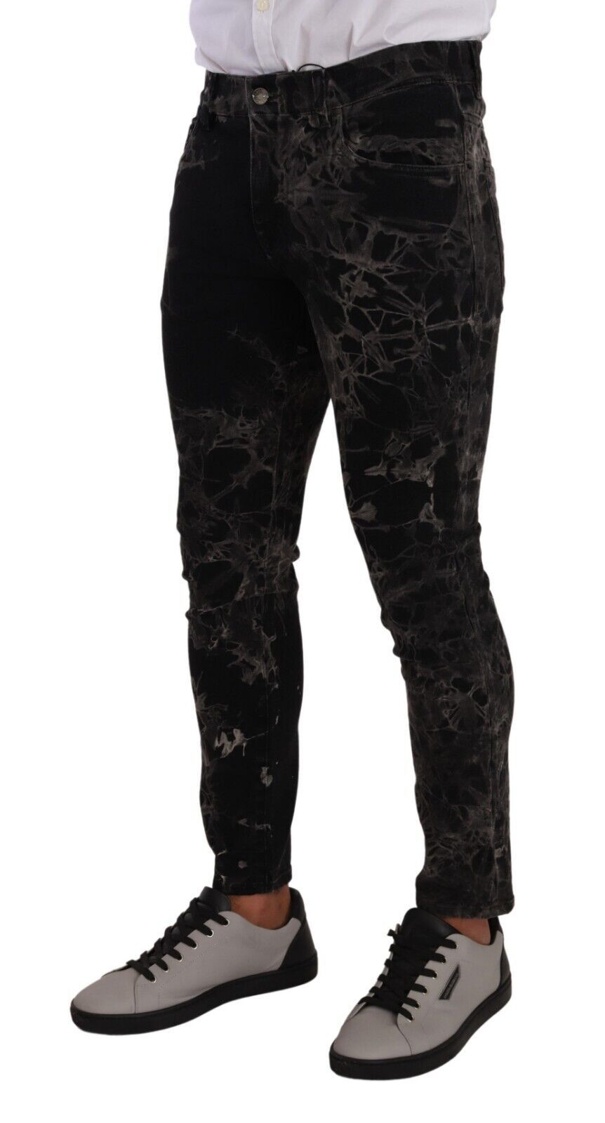 Slim-fit skinny jeans met patroon