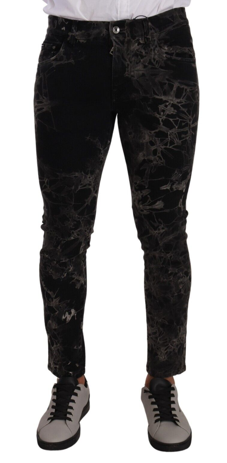 Slim-fit skinny jeans met patroon