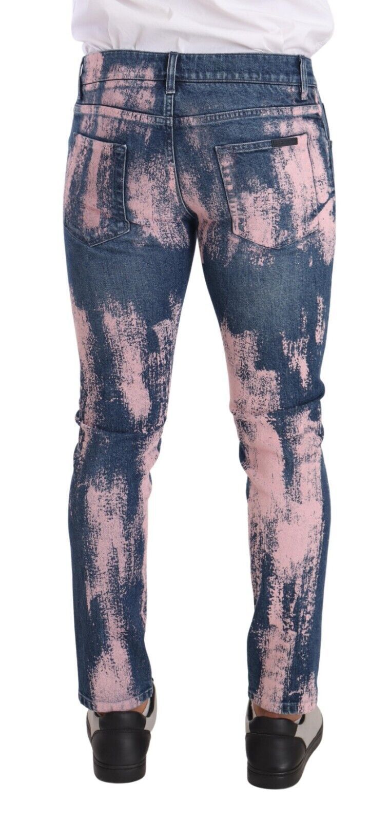 Elegante skinny slim-fit denim jeans in tie-dye