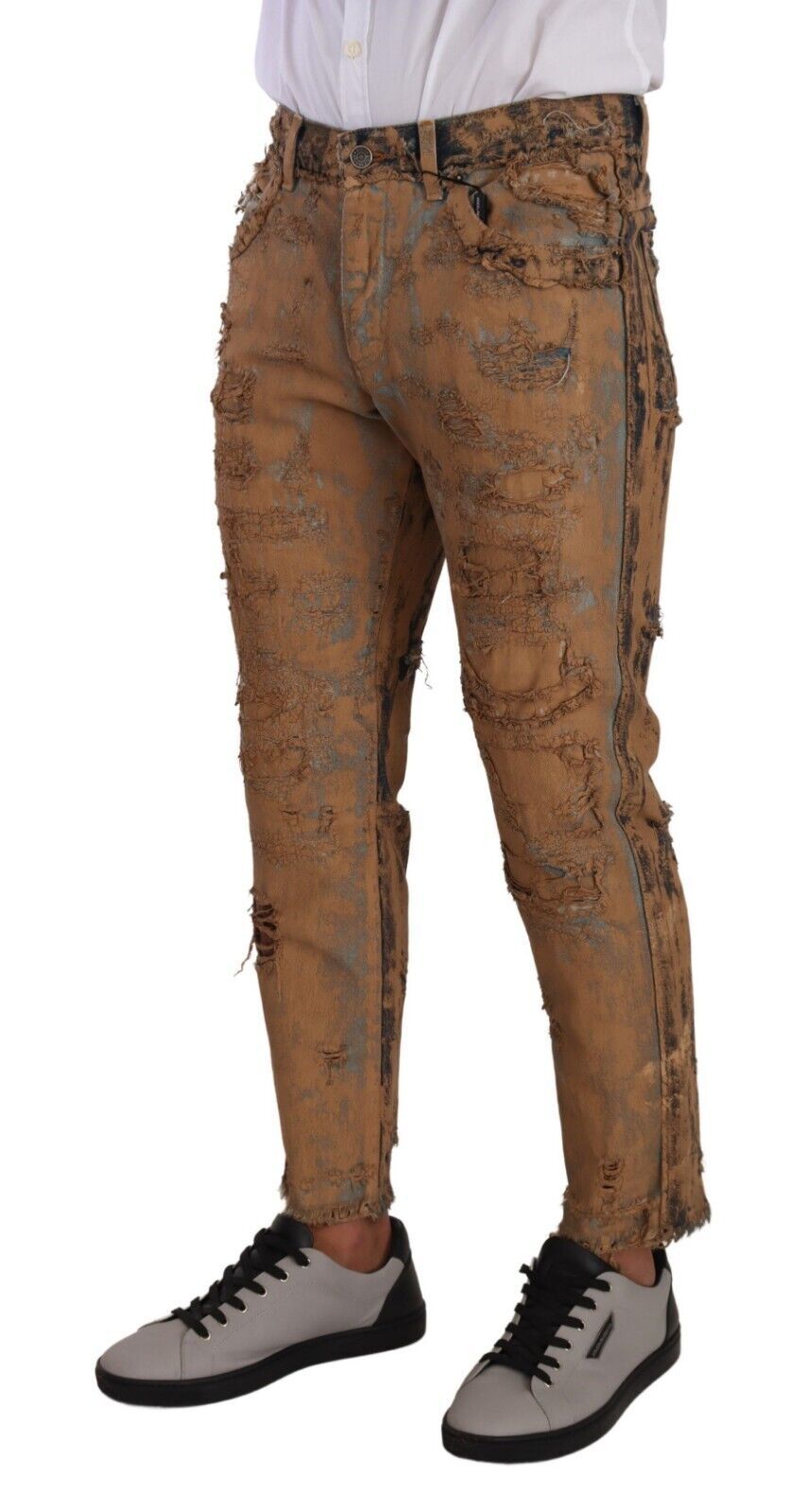 Authentic Distressed Denim Classic Trousers