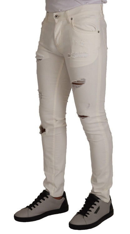 Elegante witte skinny denimjeans