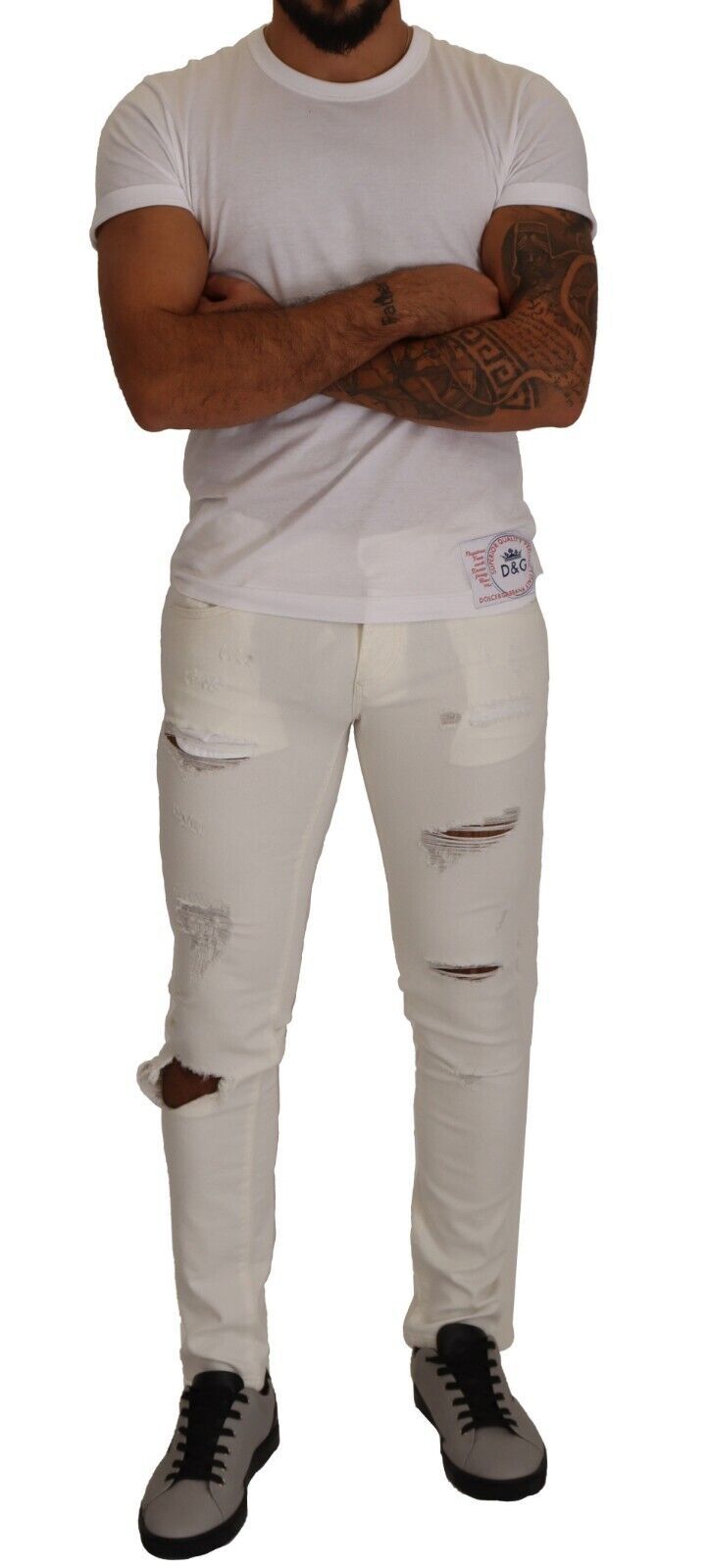 Elegante witte skinny denimjeans