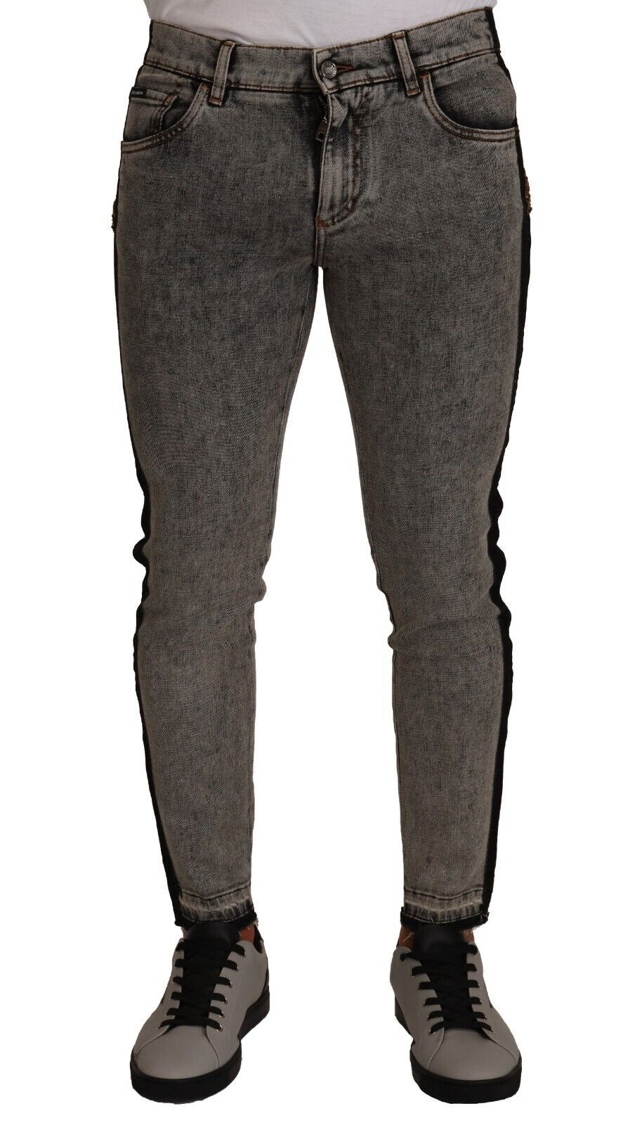 Chique verfraaide skinny jeans met kroon