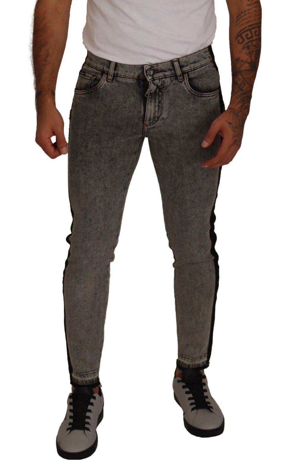 Chique verfraaide skinny jeans met kroon