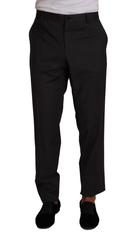 Elegante grijze wollen broek