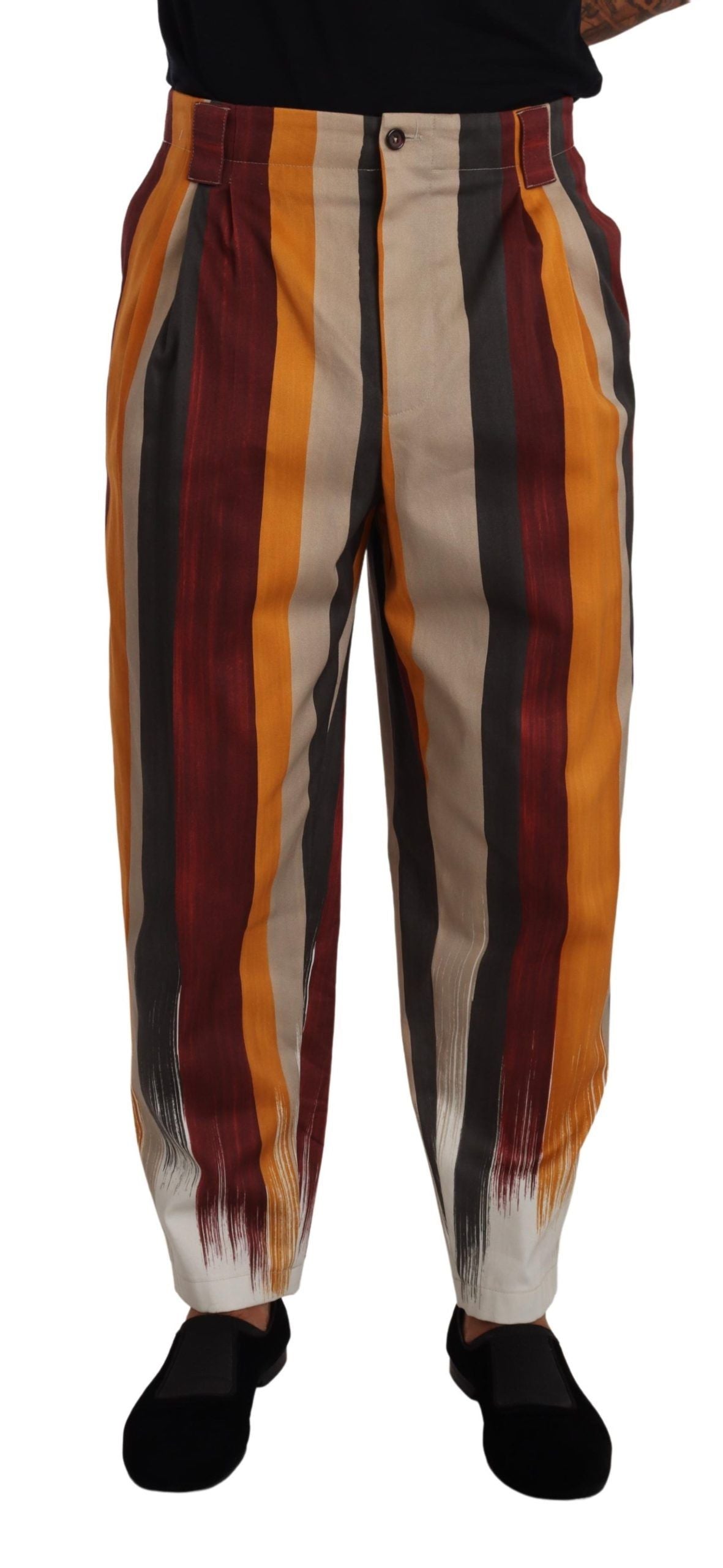 Elegant Striped Skinny Trousers