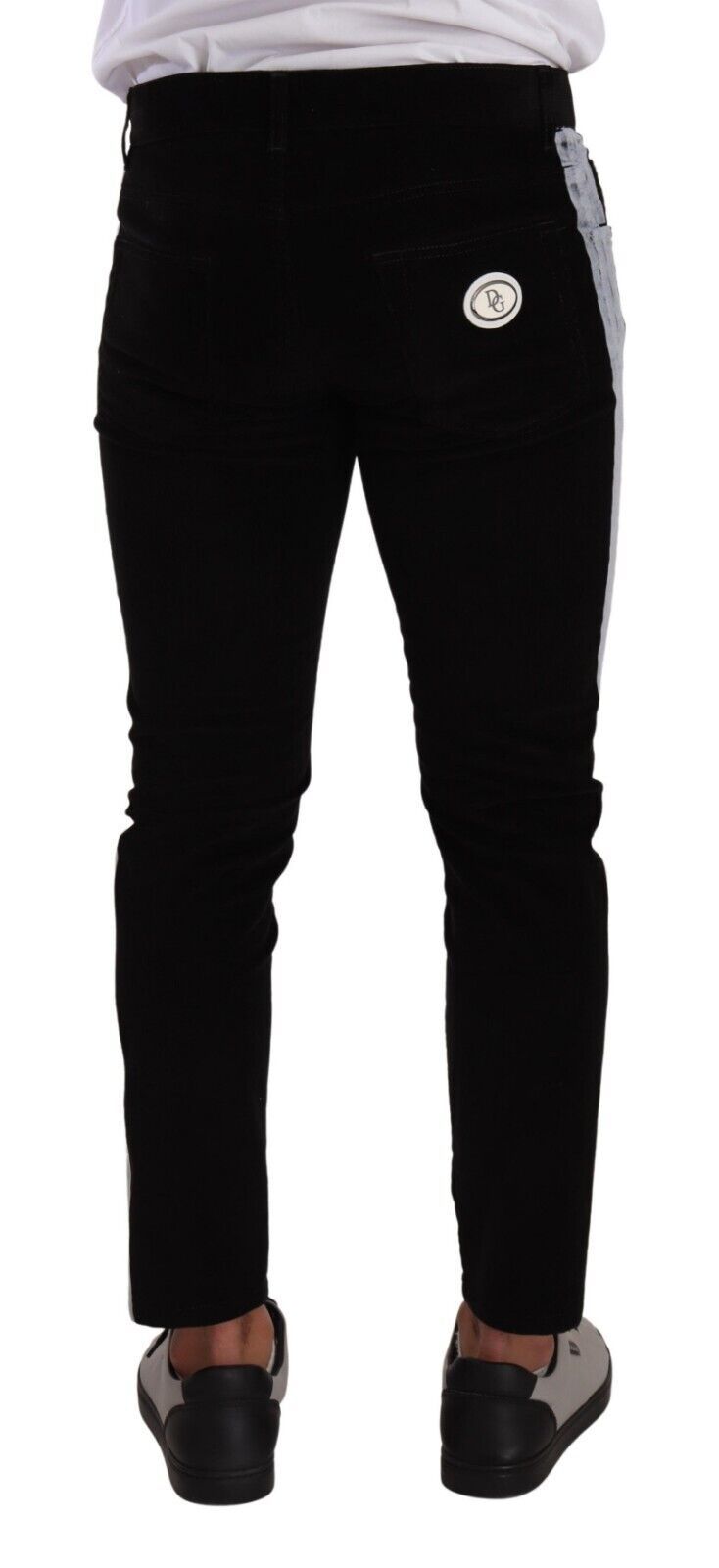 Elegante, slim-fit katoenen zwarte jeans