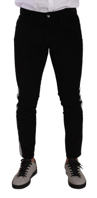 Elegante, slim-fit katoenen zwarte jeans