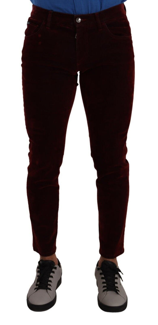 Bordeaux slim-fit skinny jeans