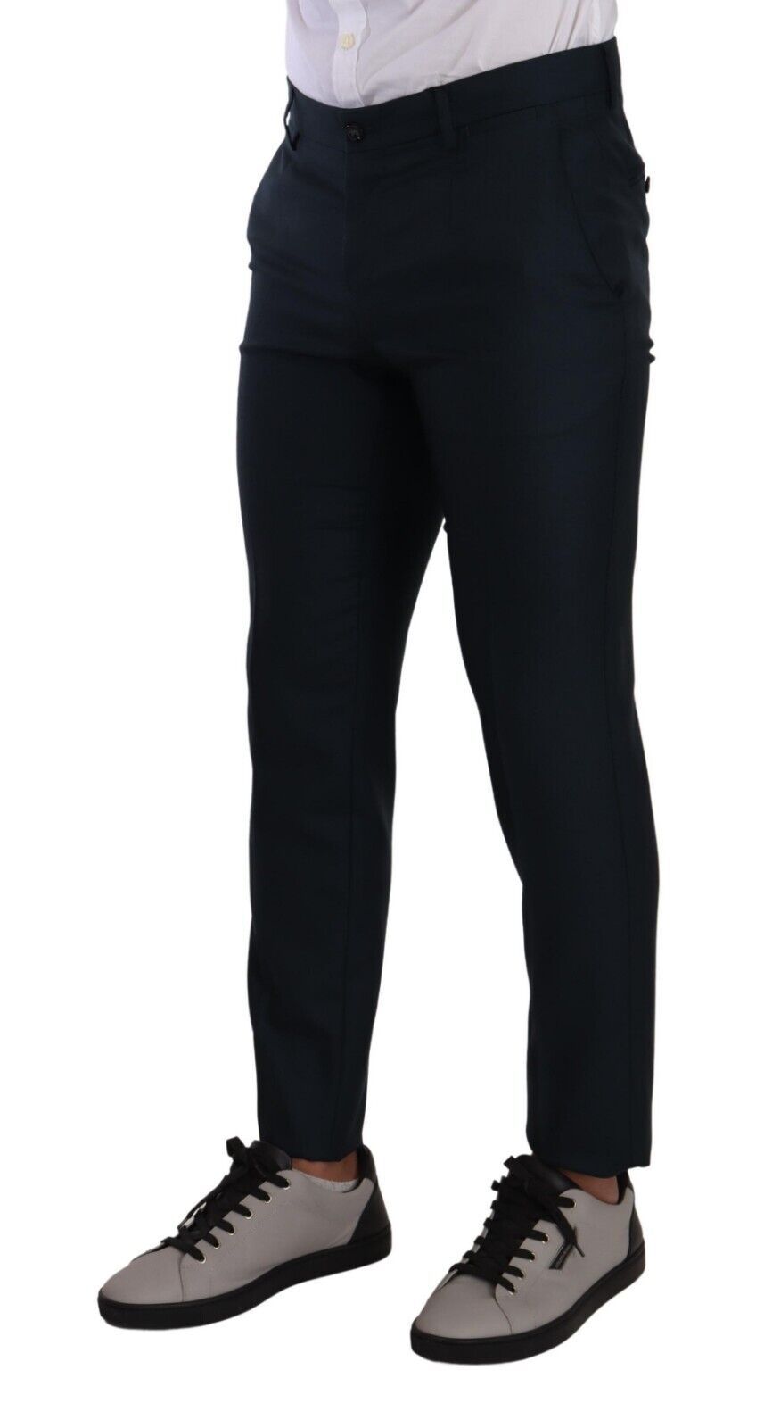 Pantalón de vestir elegante slim fit de cachemira y seda