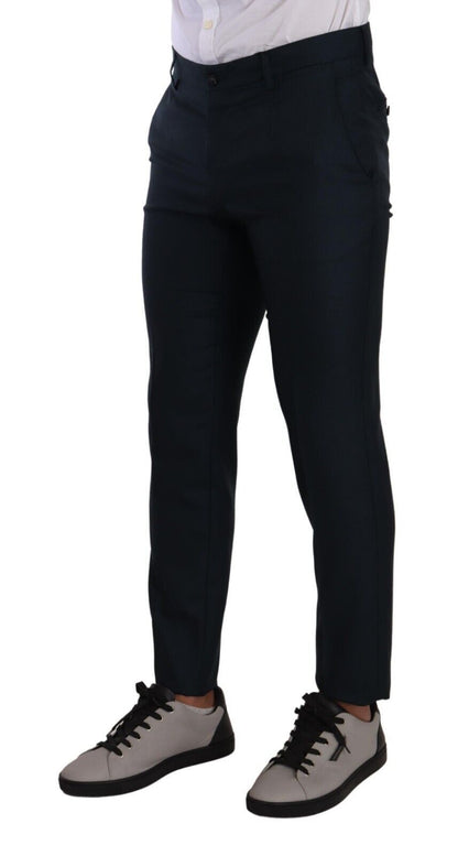 Elegante slim-fit kasjmier-zijden pantalon