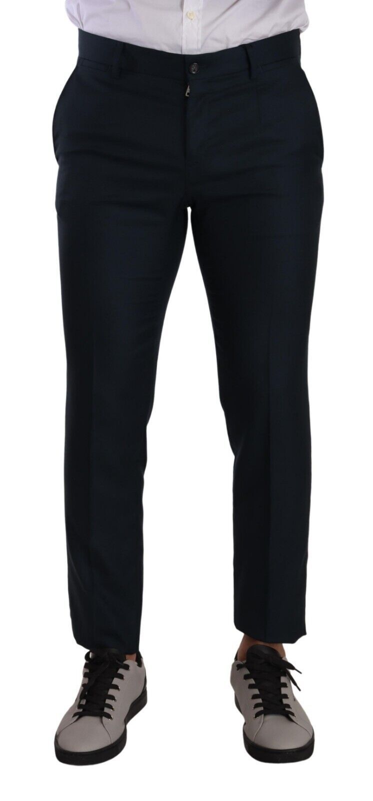 Pantalón de vestir elegante slim fit de cachemira y seda