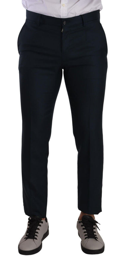 Elegante slim-fit kasjmier-zijden pantalon