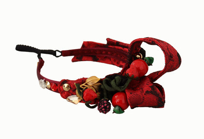 Diadema roja adornada con cerezas Sicilia