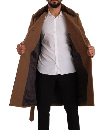 Elegant Double Breasted Wool Overcoat