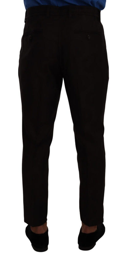 Elegantes pantalones jogger de lana burdeos