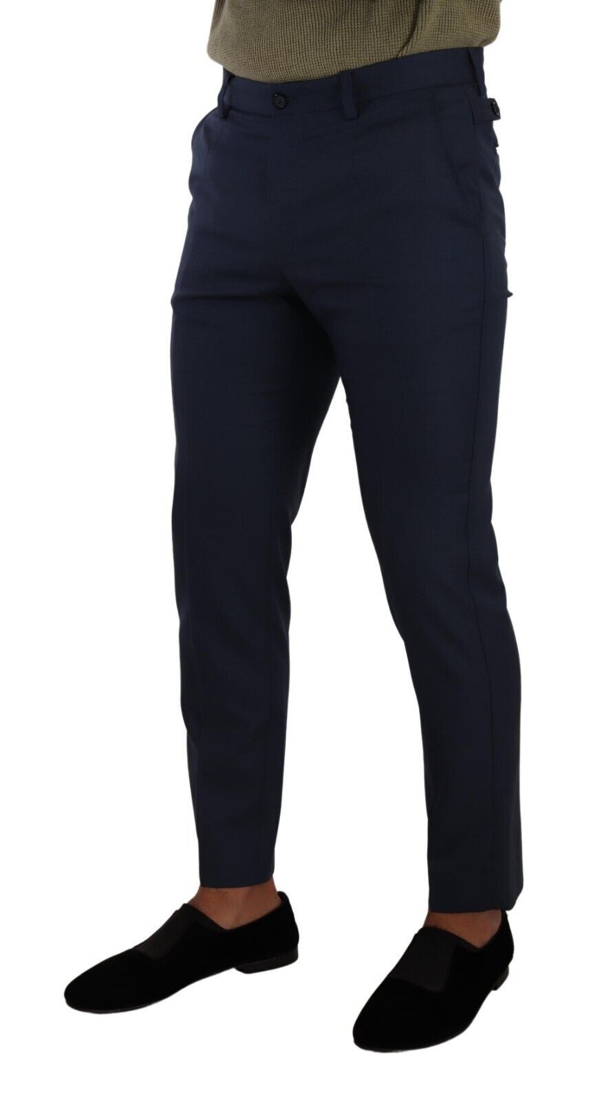 Pantalón de vestir elegante azul oscuro slim-fit