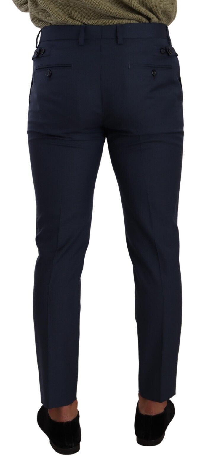 Pantalón de vestir elegante azul oscuro slim-fit