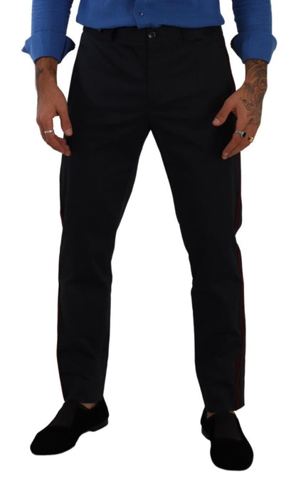 Pantalones chinos elegantes de corte slim en azul