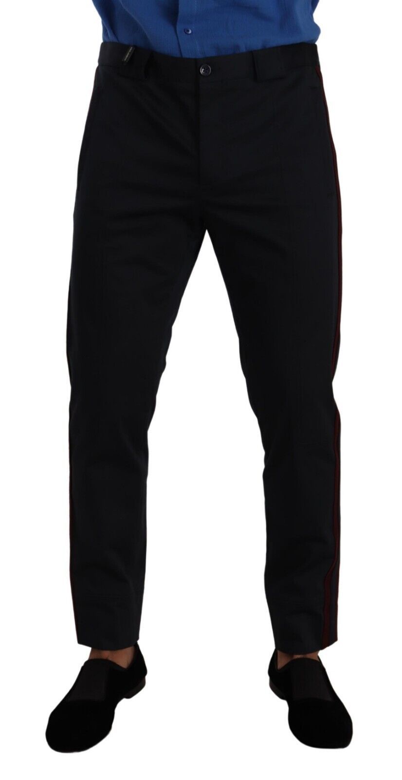 Pantalones chinos elegantes de corte slim en azul