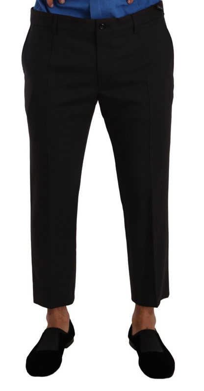 Elegante cropped wollen stretchbroek